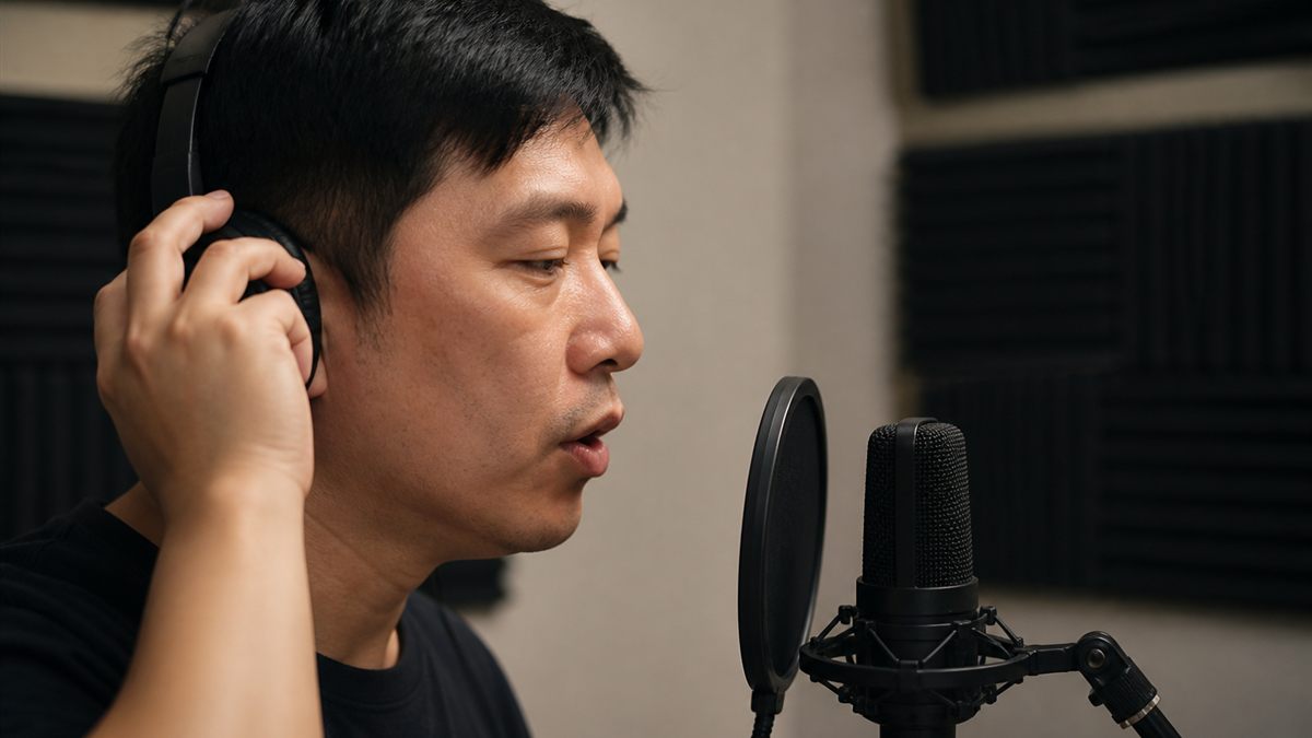 Learner recording and listening back to pronunciation practice